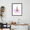 Stupell Industries Cheetah on Pink Stripe Chair Floating Frame, design by Ziwei Li